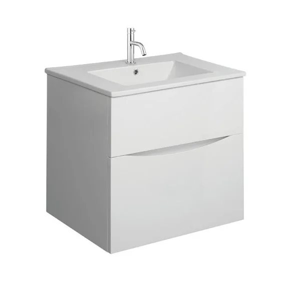 Crosswater Glide Ii 2 Drawer Basin Unit 500 White Gloss