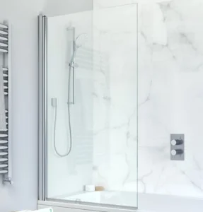 Crosswater Design 8 Single Bath Screen Silver