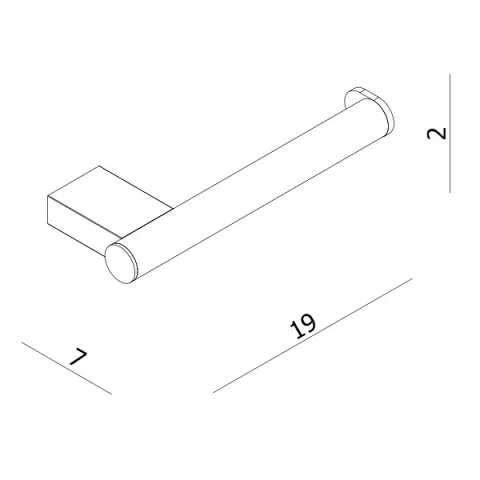 Crosswater Mpro Toilet Roll Holder Chrome detail view - Image 4
