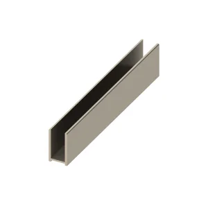 Abacus Glass Surface Channel -8mm Nickel - 2400mm