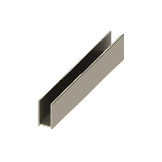Abacus Glass Surface Channel -8mm Nickel - 2400mm product image - Image 1