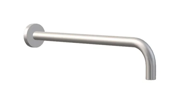 Ava Wall Mounted Round 400mm Shower Arm - Polished Stainless Steel detail view - Image 2