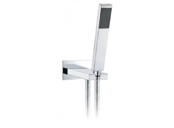 Vado Instinct Single Function Mini Shower Kit With 150cm Shower Hose And Bracket With Integrated Outlet Chrome detail view - Image 2