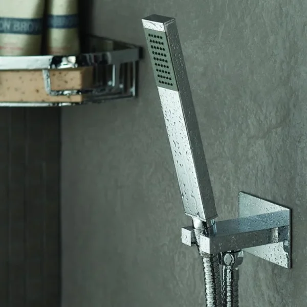 Vado Instinct Single Function Mini Shower Kit With 150cm Shower Hose And Bracket With Integrated Outlet Chrome detail view - Image 4