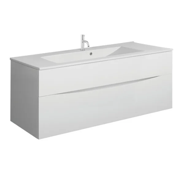Crosswater Glide Ii 2 Drawer Basin Unit 1000 White Gloss