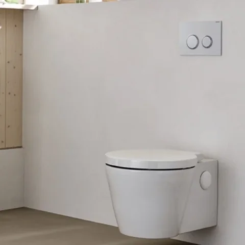 Geberit Sigma20 Round Flush Plate For Dual Flush - Gloss Chrome With Matt Chrome Detail detail view - Image 4