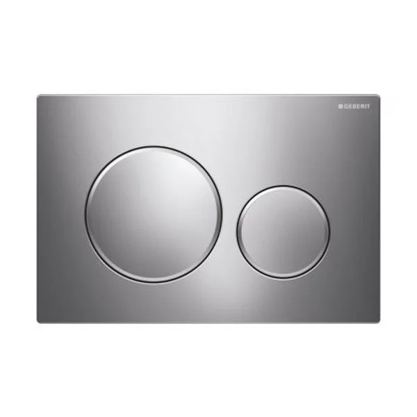 Geberit Sigma20 Round Flush Plate For Dual Flush - Gloss Chrome With Matt Chrome Detail