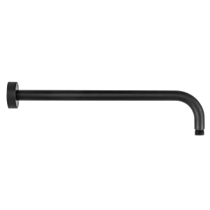 Bagno Design Round Wall Mounted Shower Arm 400mm Matt Black