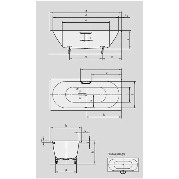 Kaldewei Classic Duo 1800 X 800mm No Tap Hole Bath (excl. Feet) detail view - Image 3