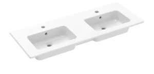 Saneux Uni 120x47cm 2 Bowl Washbasin 2TH (1TH Per Basin)