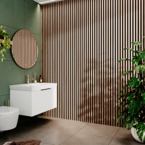 Abacus Slatwall Oak And Black Wall Panel Pack 2400 X 170 X 19mm (Per Piece) (3 Pack) (1.2msq) detail view - Image 4