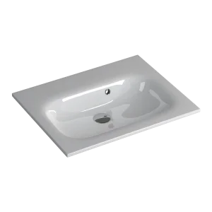 Faeber Silkstone Pearl 600mm Single Central Gloss Basin