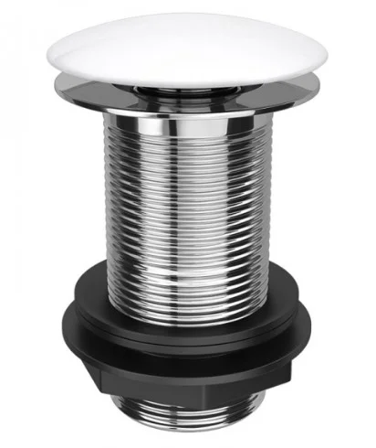 Por Elain Click Clack Basin Unslotted Waste In White