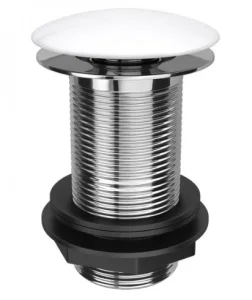 Por Elain Click Clack Basin Unslotted Waste In White