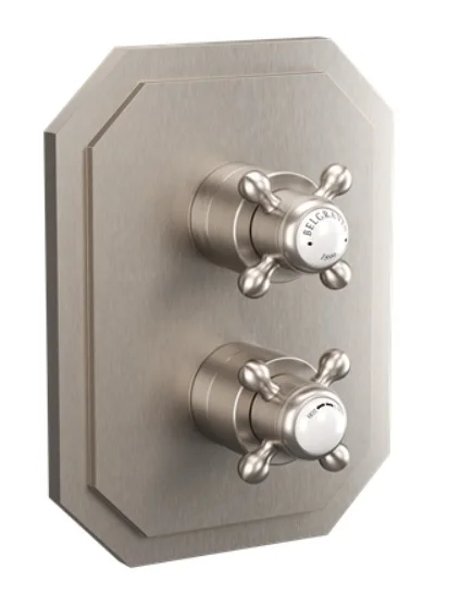 Crosswater Belgravia Crosshead Crossbox 3D Trimset Brushed Nickel