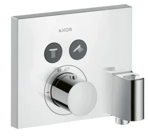Axor Showerselect Thermostatic Mixer Square For Concealed Installation For 2 Outlets With Wall Outlet And Shower Holder Chrome product image - Image 2