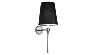 Imperial Pendant Light With A Tall Plain Black Chintz Shade Black Polished Nickel