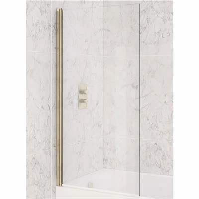 Eastbrook Straight 6mm Bathscreen Brushed Brass
