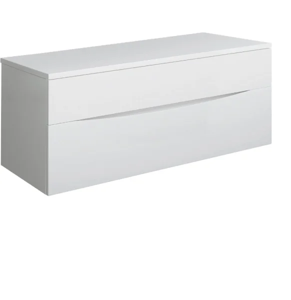 Bauhaus Glide Ii Basin Unit 1000 White Gloss 