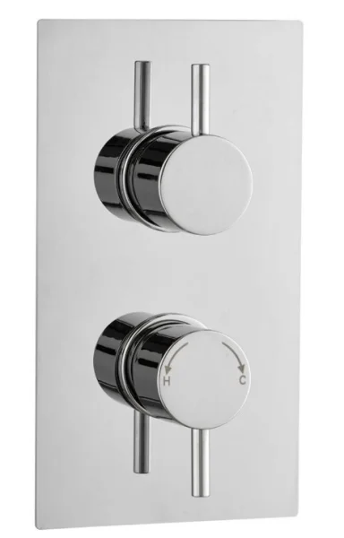 Cubico Vogue Dual Round Control Concealed Valve Cvc01 (single Outlet)