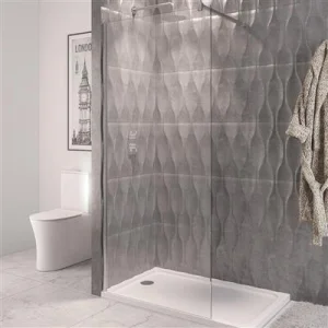 EB Vantage 2000 8mm Easy Clean 2000mm x 300mm Walk-In Shower Panel - Chrome