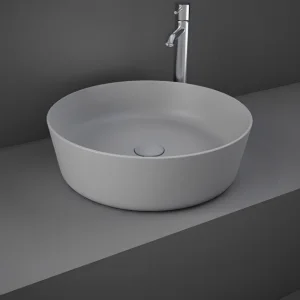 Rak Feeling 42cm Round Counter Top Wash Basin In Matt Grey