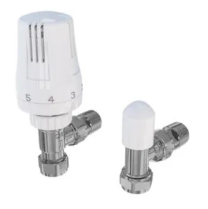 Eastbrook 15mm Angled Trv And Lockshield Valve Chrome/gloss White