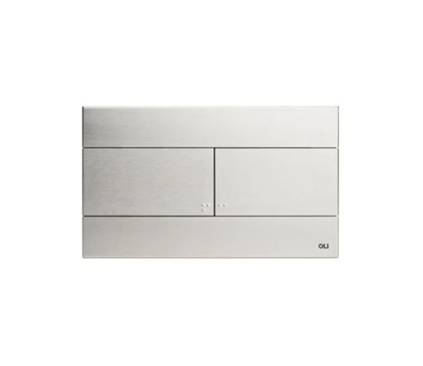 Oli Slim Dual Control Mechanical Flush Plate Satin Chrome TD