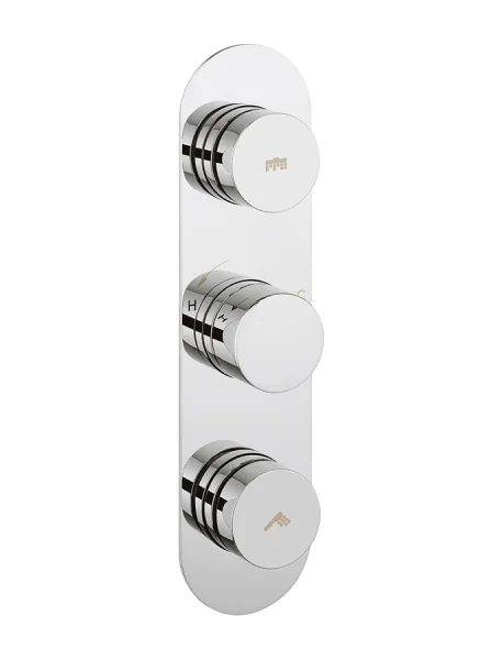 Crosswater Dial Central Thermostatic Shower Valve With 2 Way Diverter Chrome
