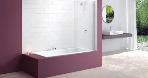 Merlyn Single Square Bathscreen 800 X 1500mm detail view - Image 2