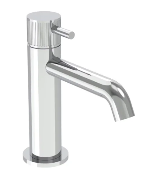 Saneux Cos Basin Mixer Kit - W/ Fluted Handle - Chrome