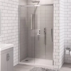 Eastbrook Corniche 2000x1400 8mm Semi-frameless Sliding Door Chrome