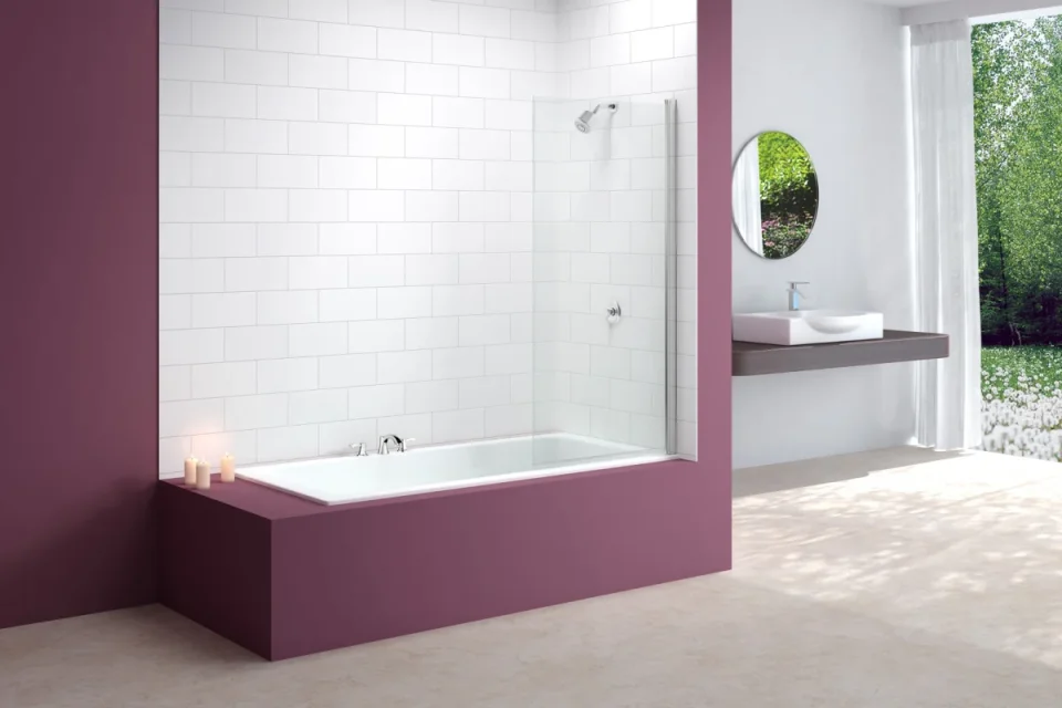 Merlyn Single Square Bathscreen 800 X 1500mm detail view - Image 5