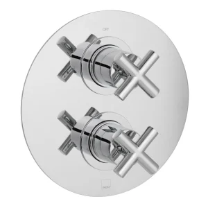 Vado Dx Elements 2 Outlet 2 Handle Concealed Thermostatic Valve Round Backplate Chrome