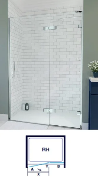 Merlyn Arysto 10 Hinge Door & Inline Panel - Recess Right 950mm