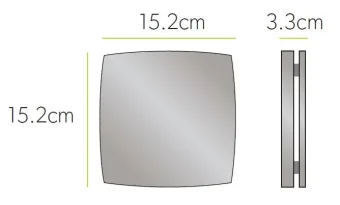 Hib Breeze Th Fan, Chrome 15.2 X D3.8 technical drawing - Image 2