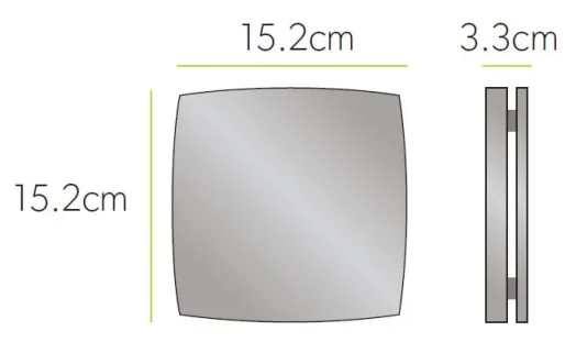 Hib Breeze Th Fan, Chrome 15.2 X D3.8 technical drawing - Image 2
