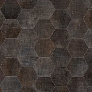 European Tiles Hextile Dark Hexagon Porcelain Rectified Tile