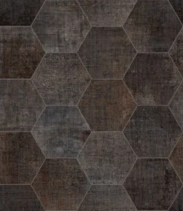 European Tiles Hextile Dark Hexagon Porcelain Rectified Tile detail view - Image 2