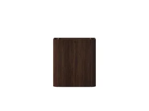 Faeber Lunar Cloakroom Curved Fluted Vanity Unit 450mm - Walnut - Right