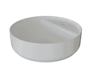 Saneux Oxford 42cm Countertop Basin 1 Tap Hole - Gloss White