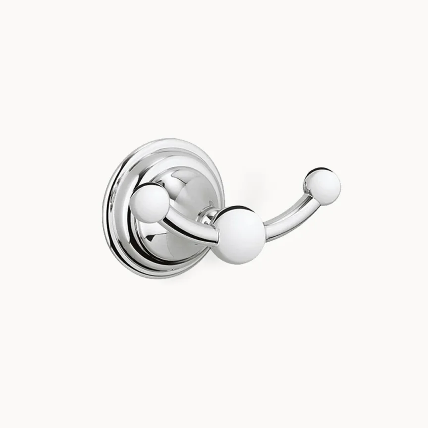 Crosswater Belgravia Double Robe Hook Brushed Nickel product image - Image 1
