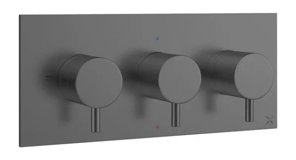 Crosswater Mpro 2 Handle Shower Handset Etched Trimset Slate