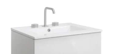 Crosswater Glide II Basin 600 Ceramic O/F 3TH White