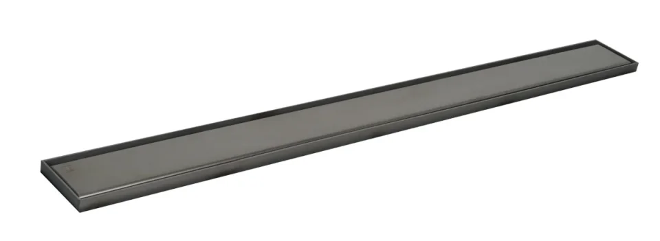 Just Taps Kono Elite Regular Linear Drain Including Membrane 600mm Brushed Black product image - Image 1