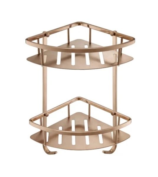 Just Taps Kono Corner Twin Basket Brushed Bronze