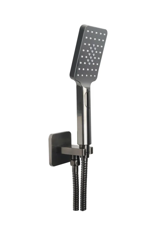 Just Taps Hix Square Shower Set Brushed Black product image - Image 1