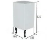 Roper Rhodes 400mm Standard Depth Floor Cupboard Carcass - White