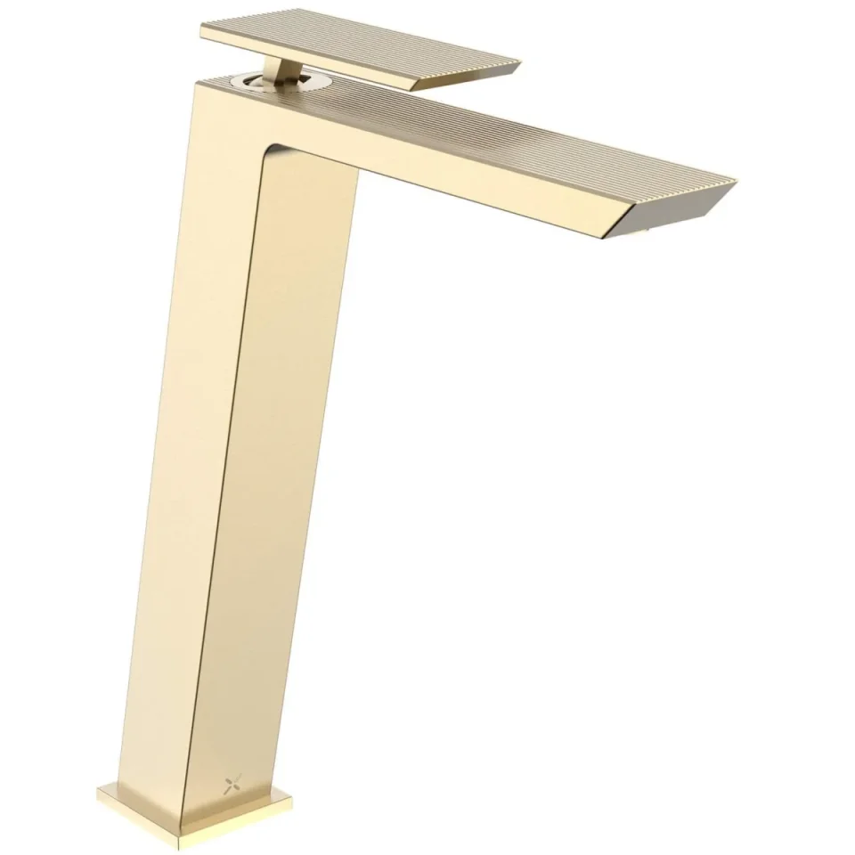 Crosswater Limit Tall Basin Monobloc Brushed Brass product image - Image 1