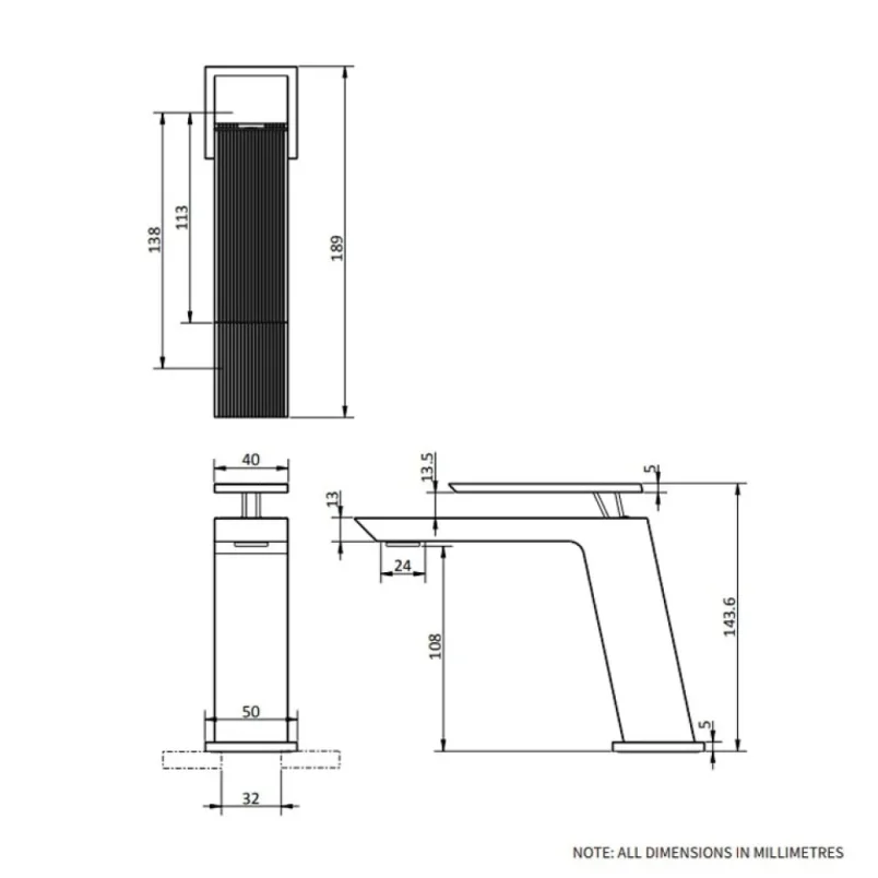 Crosswater Limit Basin Monobloc Brushed Brass product image - Image 1